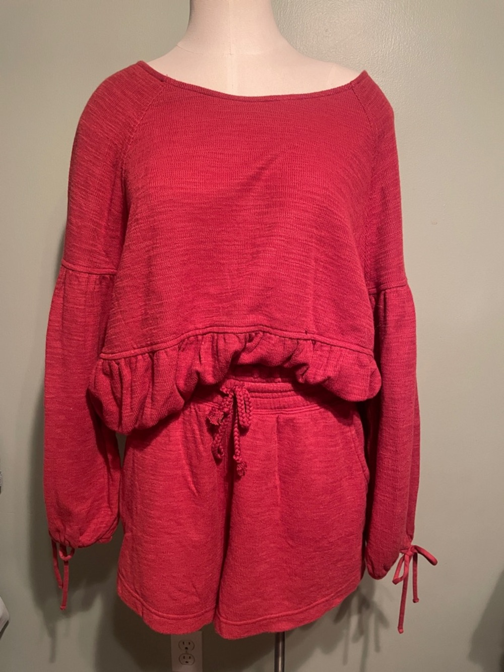 aerie Red Two-Piece Lounge Set